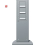GIR134126 / Einheit mit 3-fach Schuko KS Energiesäule aluminium, 134126 / EAN 4010337341260