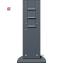 GIR134128 / Einheit mit 3-fach Schuko KS Energiesäule anthrazit, 134128 / EAN 4010337341284