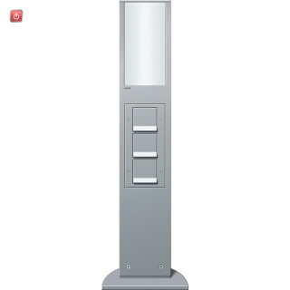 GIR134226 / E-Säule Licht + 3x SCHUKO SH 769 mm Gira Energiesäule F Alu / EAN 4010337342267