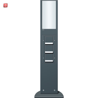 GIR134228 / E-Säule Licht + 3x SCHUKO SH 769 mm Gira Energiesäule Anthrazit / EAN 4010337342281