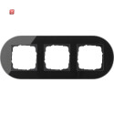 GIR213135 / Abdeckrahmen 3f Gira Studio G Schwarz / EAN...