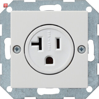 GIR48703 / Steckd. 2-p NEMA 5-20 R System 55 Reinweiß / EAN 4010337487036