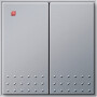 GIR12865 / Tastschalter Wechselsch. 2f Gira TX_44 (WG UP) F Alu / EAN 4010337128656