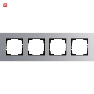 GIR21417 / Abdeckrahmen 4f Gira Esprit Aluminium / EAN 4010337214175