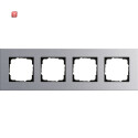 GIR21417 / Abdeckrahmen 4f Gira Esprit Aluminium / EAN...