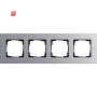 GIR21417 / Abdeckrahmen 4f Gira Esprit Aluminium / EAN 4010337214175