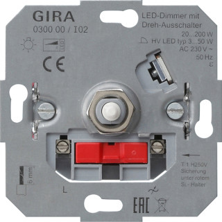 GIR30000 / LED-Dimmeins. 20 - 200 W Dreh-Aus Einsatz / EAN 4010337300007