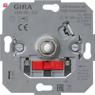 GIR30000 / LED-Dimmeins. 20 - 200 W Dreh-Aus Einsatz / EAN 4010337300007