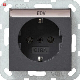 GIR45728 / Steckdose, anthrazit, Unterputz UP, 1 Fach, IP20 / EAN 4010337457282