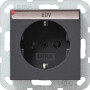GIR45728 / Steckdose, anthrazit, Unterputz UP, 1 Fach, IP20 / EAN 4010337457282