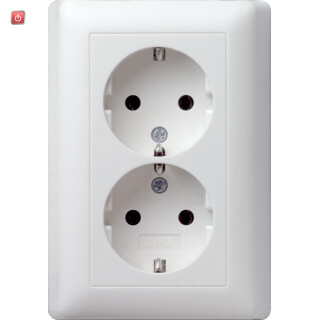 GIR78004 / Steckdose, weiß, Unterputz UP, 2 Fach, IP20 / EAN 4010337780045