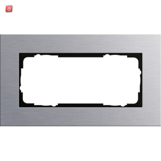 GIR100217 / Abdeckrahmen 2f o.M. Gira Esprit Aluminium / EAN 4010337002178