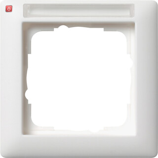 GIR109127 / Abdeckrahmen 1-fach mit Schriftfeld, Standard 55 reinweiss, 109127 / EAN 4010337091271