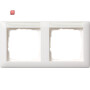 GIR109227 / Abdeckrahmen 2f waager. BSF Standard 55 Reinweiß m / EAN 4010337092278