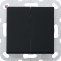 GIR128005 / Tastschalter Wechselsch. 2f System 55 Schwarz...