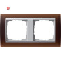GIR21259 / Abdeckrahmen 2f Zwischenr. F Alu Gira Event Opak Dklbraun / EAN 4010337003434