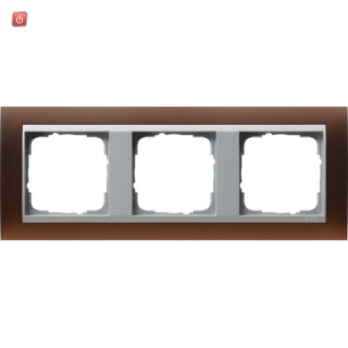 GIR21359 / Abdeckrahmen 3f Zwischenr. F Alu Gira Event Opak Dklbraun / EAN 4010337003441