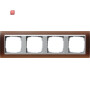GIR21459 / Abdeckrahmen 4f Zwischenr. F Alu Gira Event Opak Dklbraun / EAN 4010337003458