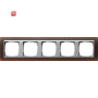 GIR21559 / Abdeckrahmen 5f Zwischenr. F Alu Gira Event Opak Dklbraun / EAN 4010337003465
