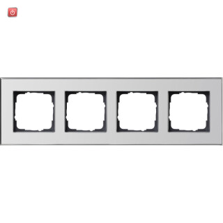 GIR21410 / Abdeckrahmen 4f Gira Esprit Chrom / EAN 4010337003045