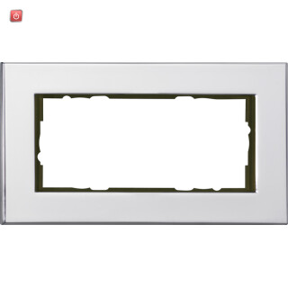 GIR100210 / Abdeckrahmen 2f o.M. Gira Esprit Chrom / EAN 4010337003342