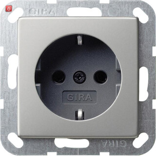 GIR466600 / SCHUKO o.Kr. System 55 Edelstahl / EAN 4010337034094