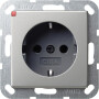 GIR466600 / SCHUKO o.Kr. System 55 Edelstahl / EAN 4010337034094
