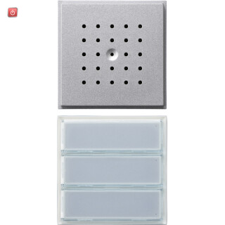 GIR126165 / Türstation UP Ruftaster 3fach TX_44 (WG UP) Farbe alu / EAN 4010337261650