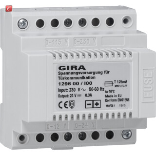 GIR129600 / Spannungsvers. DC 24 V 300 mA REG Elektronik / EAN 4010337296003