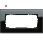GIR100205 / Abdeckrahmen 2f o.M. Gira Esprit G Schwarz / EAN 4010337040538