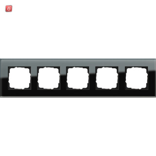 GIR21505 / Abdeckrahmen 5f Gira Esprit G Schwarz / EAN 4010337215059