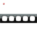 GIR21505 / Abdeckrahmen 5f Gira Esprit G Schwarz / EAN...