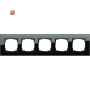 GIR21505 / Abdeckrahmen 5f Gira Esprit G Schwarz / EAN 4010337215059