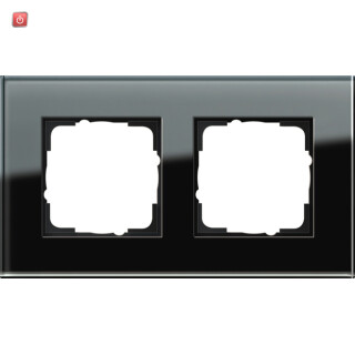 GIR21205 / Abdeckrahmen 2f Gira Esprit G Schwarz / EAN 4010337212058