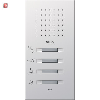GIR1250112 / Wohnungsstation AP Flächenschalter Reinweiß / EAN 4010337047391