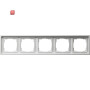 GIR215112 / Abdeckrahmen 5f Flächenschalter Reinweiß / EAN 4010337044079