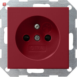 GIR11102 / Steckdose, rot, Unterputz UP, 1 Fach, IP20 / EAN 4010337111023