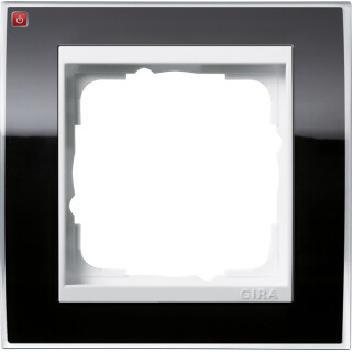 GIR211733 / Abdeckrahmen 1f Zwischenr. RW Gira Event Klar Schwarz / EAN 4010337068808