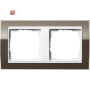 GIR212763 / Abdeckrahmen 2f Zwischenr. RW Gira Event Klar Braun / EAN 4010337069362