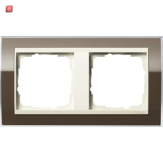 GIR212761 / Abdeckrahmen 2f Zwischenr. CW Gira Event Klar Braun / EAN 4010337069294