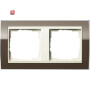 GIR212761 / Abdeckrahmen 2f Zwischenr. CW Gira Event Klar Braun / EAN 4010337069294