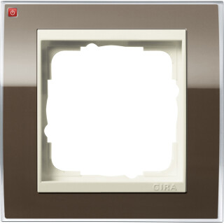 GIR211761 / Abdeckrahmen 1f Zwischenr. CW Gira Event Klar Braun / EAN 4010337069270
