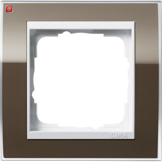 GIR211763 / Abdeckrahmen 1f Zwischenr. RW Gira Event Klar Braun / EAN 4010337069355