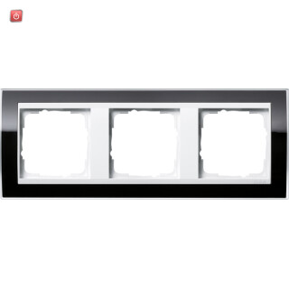 GIR213733 / Abdeckrahmen 3f Zwischenr. RW Gira Event Klar Schwarz / EAN 4010337068822