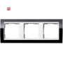 GIR213733 / Abdeckrahmen 3f Zwischenr. RW Gira Event Klar Schwarz / EAN 4010337068822