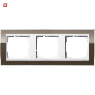GIR213763 / Abdeckrahmen 3f Zwischenr. RW Gira Event Klar Braun / EAN 4010337069379