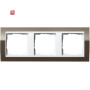 GIR213763 / Abdeckrahmen 3f Zwischenr. RW Gira Event Klar Braun / EAN 4010337069379