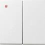 GIR128112 / Tastschalter Wechselsch. 2f Flächenschalter Reinweiß / EAN 4010337043874