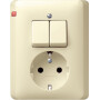 GIR17501 / Kombi Serien/SCHUKO Vollpl. Standard 55 Cremeweiß / EAN 4010337175018