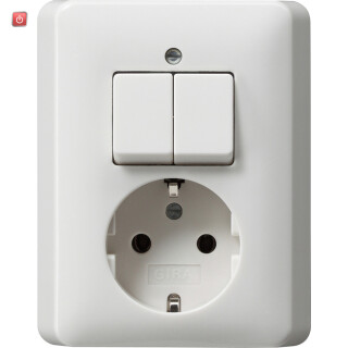 GIR17503 / Kombi Serien/SCHUKO Vollpl. Standard 55 Reinweiß / EAN 4010337175032
